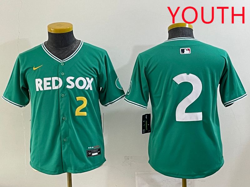 Youth 2025 Boston Red Sox 2 No Name Dark Green Joint Name Nike MLB Jersey style 15